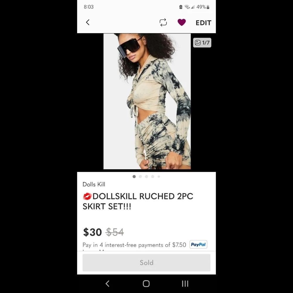 SOLD: NOT FOR SALE
